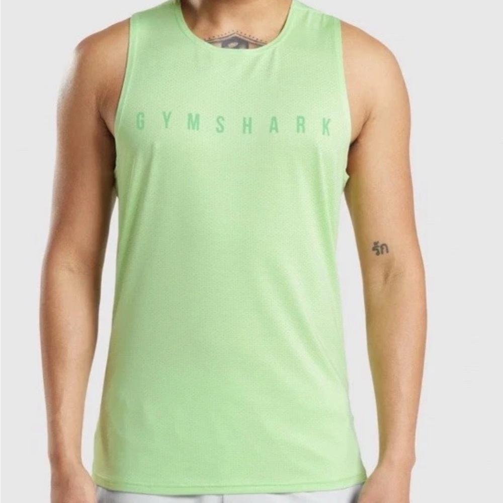 Gymshark Men's Green Tank Top